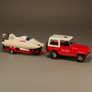 Alternative view of ミニカー フランス マジョレット（Majorette） コカコーラ ジープ ボートトレーラー COCA-COLA JEEP TRAILER boat