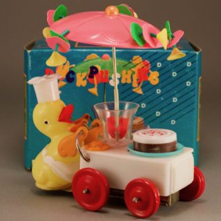 Alternative view of ブリキ アヒルの手押しカート Duck Pushing ぜんまい動作