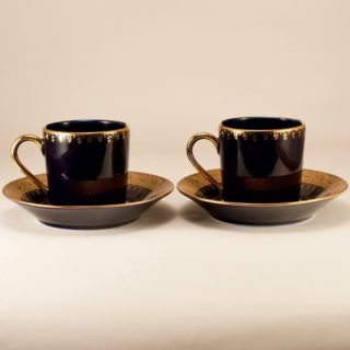Alternative view of 陶磁器 フランス リモージュ（Limoges）デミタス ２ペア 22K（箱なし）