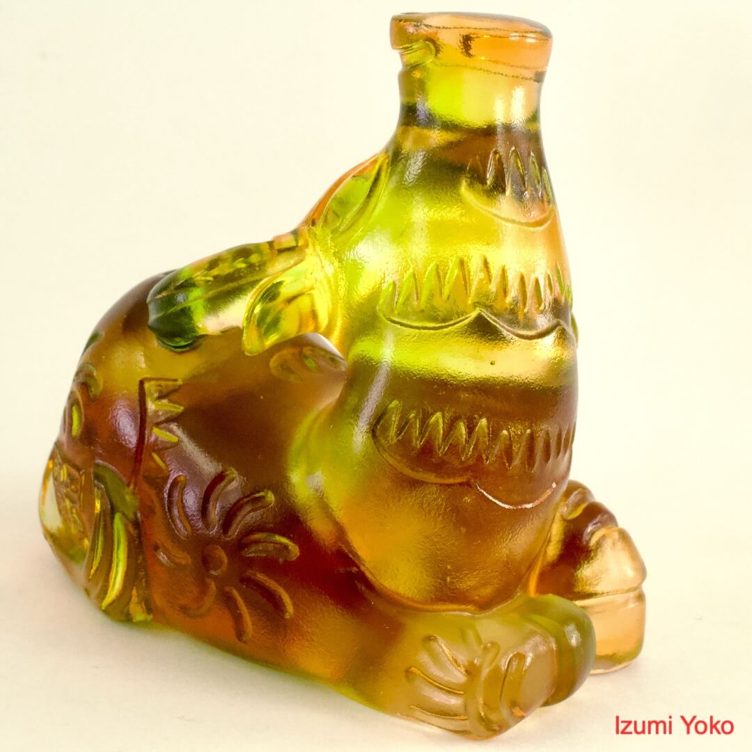 クリスタルガラス 台湾 琉璃工房 LIULIGONGFANG 置物 牛 うし - 画像 (2)