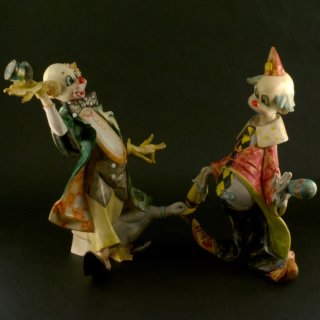 Alternative view of フィギュリン DEPOSE ITALY 961 962 ピエロ2体セット