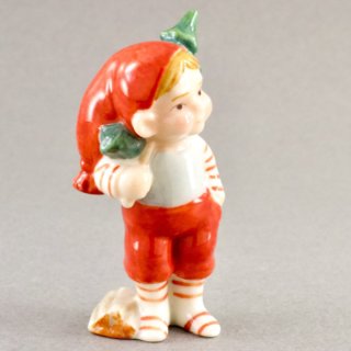 Alternative view of フィギュリン デンマーク ロイヤルコペンハーゲン（Royal Copenhagen） ピクシーとクリスマスツリー Pixie with Christmas Tree, Royal Copenhagen figurine
