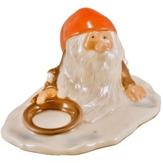 Alternative view of フィギュリン デンマーク ロイヤルコペンハーゲン（Royal Copenhagen） ピクシーとお粥 Pixie with Porridge （箱なし）