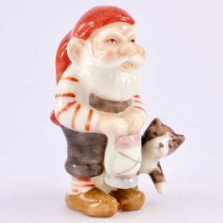 Alternative view of フィギュリン デンマーク ロイヤルコペンハーゲン（Royal Copenhagen） ピクシー ランプと猫 Pixie with Lamp and Cat