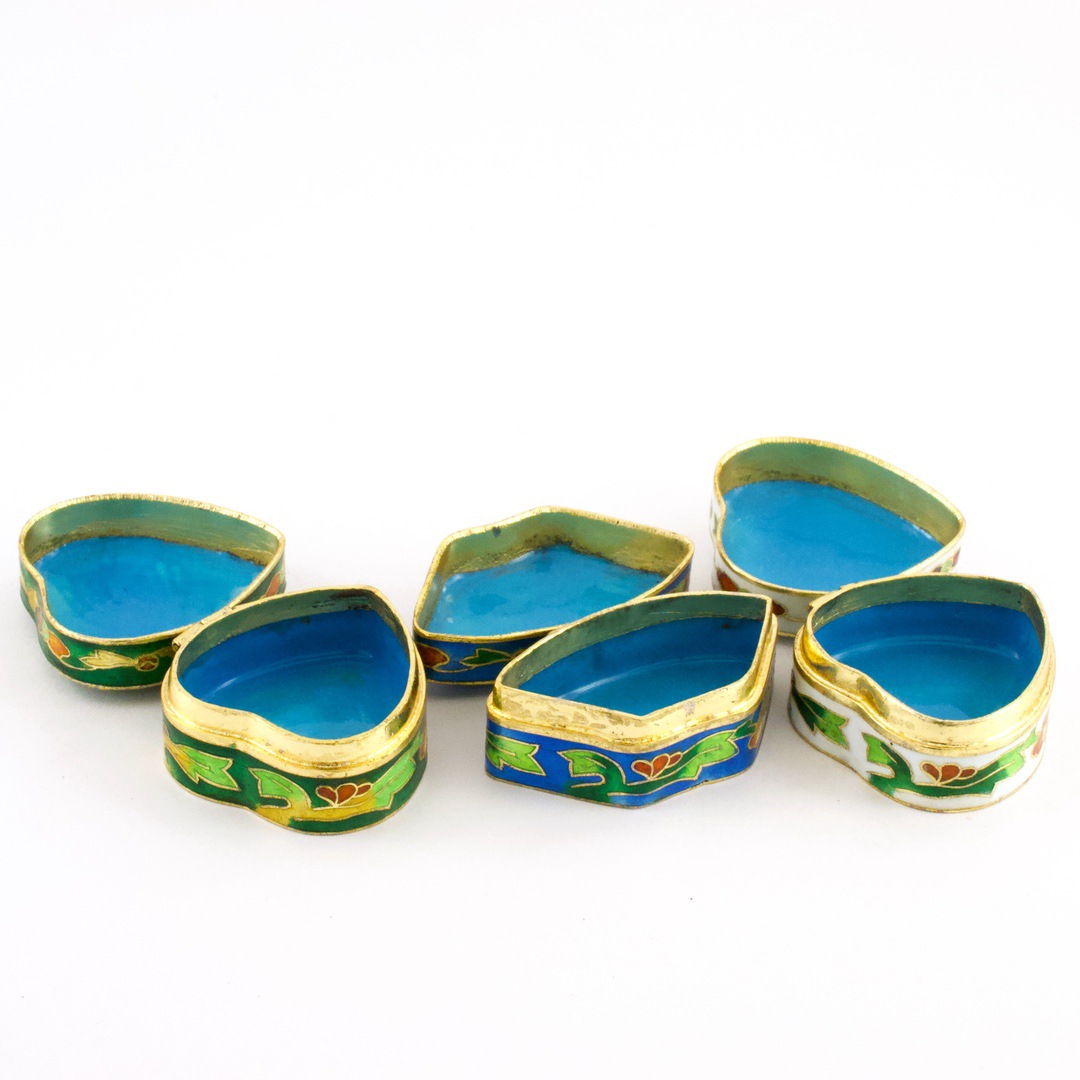 アンティーク 琺瑯の小物入れ三点セット 中国骨董 - 画像 (9)