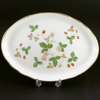 Alternative view of イギリス ウェッジウッド（WEDGWOOD） オーバルプレート ワイルドストロベリ WILD STRAWBERRY 未使用品