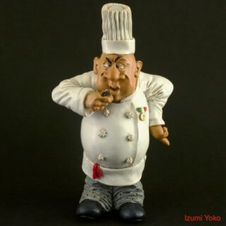 フィギュリン イタリア Les Alpes社 イタリアの頑固シェフ レストランキッチンクラフト