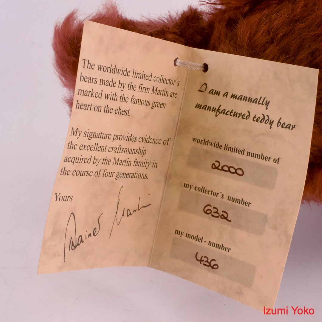 ドイツ マーティン(Martin) 星座シリーズ テディベア TEDDY BEAR さそり座 Horoscope Bear Scorpion - 画像 (10)