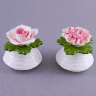 Alternative view of 陶磁器 イギリス エインズレイ（Aynsley） ソルト＆ペッパーのシェーカー（箱蓋なし）