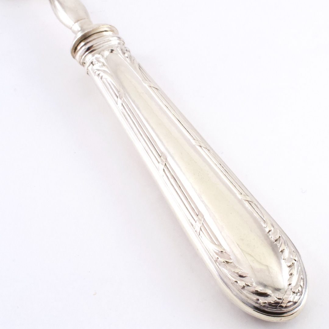 フランス ピュイフォルカ(Puiforcat) サービングフォーク 銀 (箱なし) - 画像 (7)