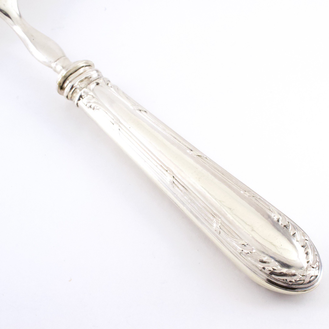 フランス ピュイフォルカ(Puiforcat) サービングフォーク 銀 (箱なし) - 画像 (8)