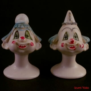 フィギュリン ピエロ像 ２体セット