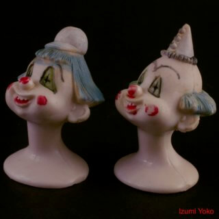 Alternative view of フィギュリン ピエロ像 ２体セット