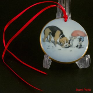デンマーク ビングオーグレンダール（Bing Grondahl） クリスマス 飾り ピクシーと犬 Pixie with a dog