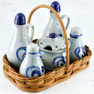 Alternative view of 陶磁器 ドイツ Marzi & Remy 卓上調味料入れ（砂糖・塩・胡椒・オイル・ビネガー） ５点セット 未使用