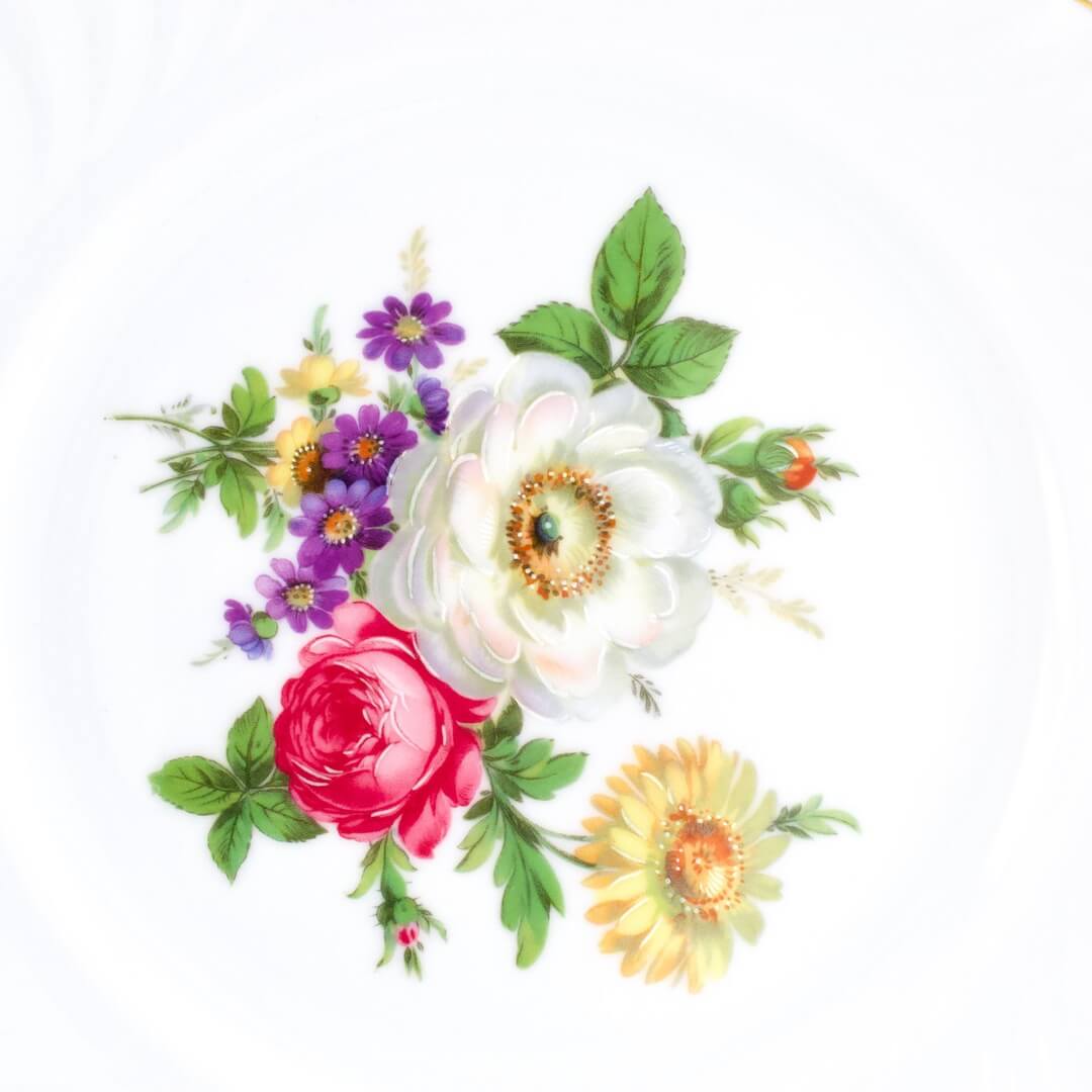 陶磁器 ドイツ カイザー(KAISER) 絵皿 花絵 1440 KU 200mm(箱なし) - 画像 (4)