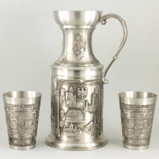 Alternative view of ドイツ（Zinn Becker） マグカップ ３点セット 95%錫製 gegossen ３点で975g（約）（箱なし）