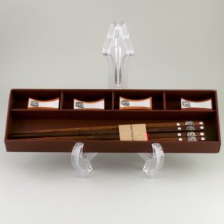 Alternative view of 御箸・箸置き ４点セット Siamese Rose Wood（紫檀） タイ王国 未使用