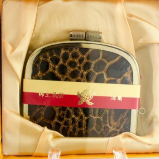 Alternative view of 牛皮財布 がま口 郷土民芸 海亀 型押 未使用