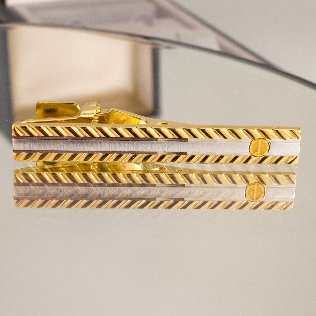 西ドイツ ダンヒル dunhill カフスボタンとネクタイピンの3点セット 未使用品 - 画像 (5)