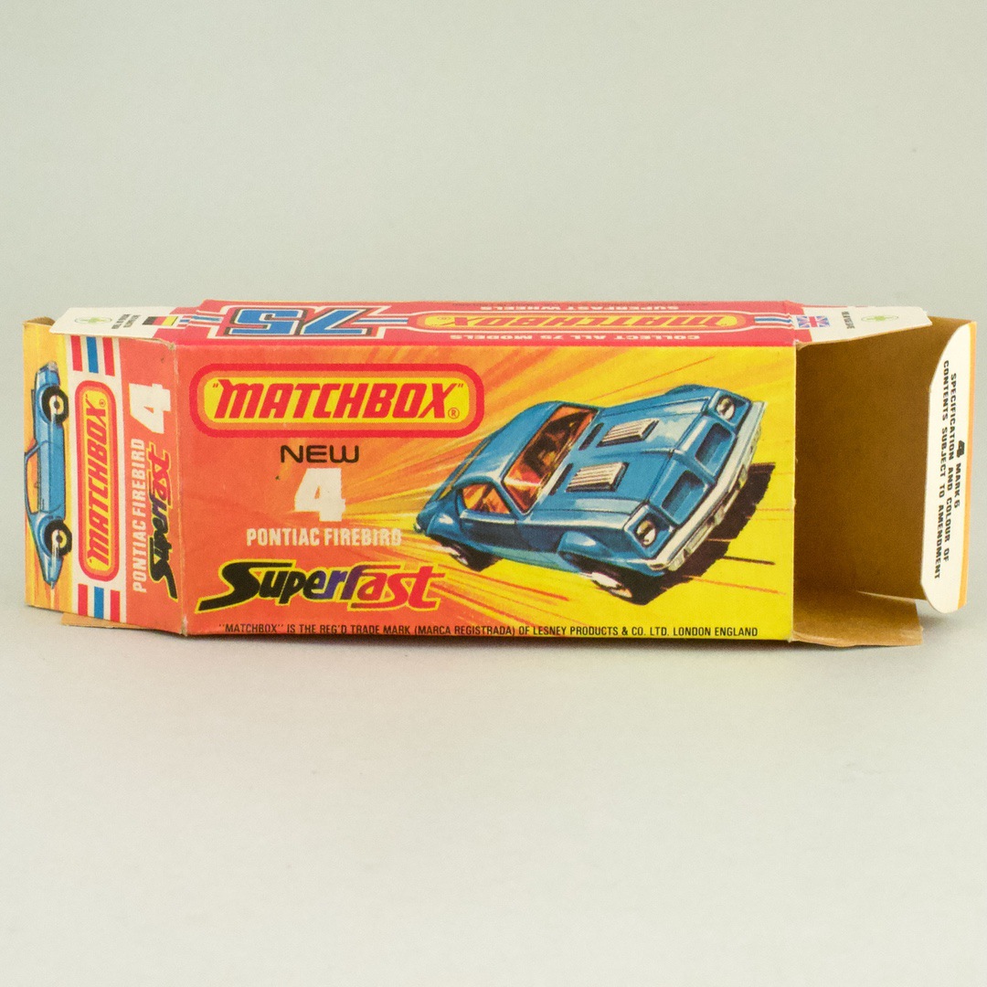 ミニカー イギリス マッチボックス（matchbox） superfast PONTIAC FIREBIRD NEW 4 75 1975