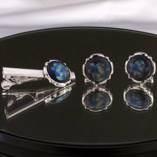 Alternative view of 安藤七宝店 SILVER カフスボタンとネクタイピンの３点セット 「SILVER」刻印あり 32g 未使用品