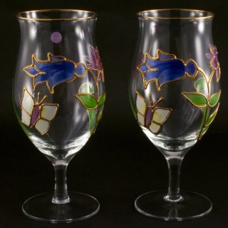 ドイツ Paul Nagel アートグラス ペアー 未使用品