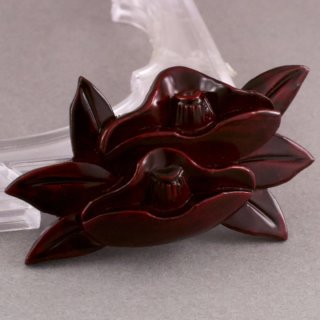 Alternative view of 木のブローチ 古代 鎌倉彫 本舗 和歌美屋 未使用品