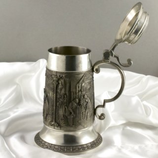 Alternative view of ドイツ SKS アンティーク ビアマグ 95%錫 高さ190mm