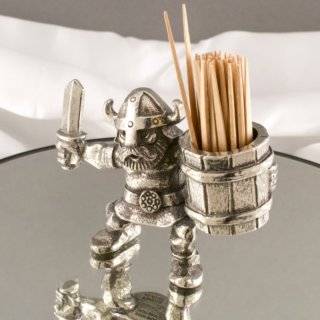 Alternative view of ノルウェー ティンパー（AS TINN-PER） 爪楊枝入れ バイキング 錫 HANDCAST PEWTER NORWAY 未使用品