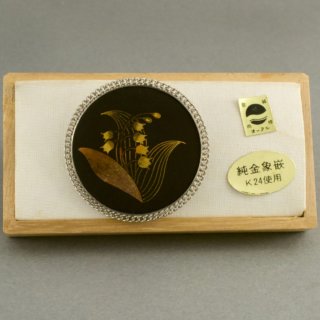 Alternative view of ブローチ 純金象嵌(ぞうがん) オータニ 伝統工芸 K24使用 未使用品
