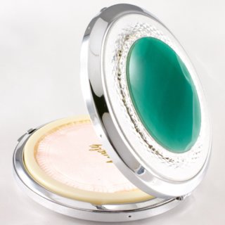 Alternative view of 出雲玉造温泉 暢神亭 めのう ミラー付きパウダーケース 直径77mm 未使用品
