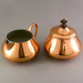 Alternative view of ポルトガル タグス（TAGUS） 銅製 シュガーポット ミルクピッチャー セット