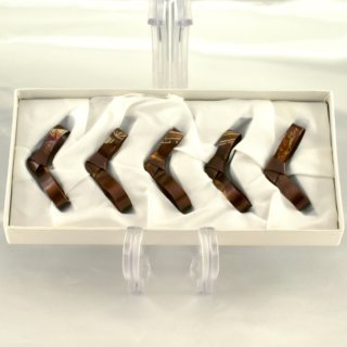 Alternative view of 桜皮細工 箸置き 藤木伝四郎商店 かわとく壱番館 ５個セット 未使用品