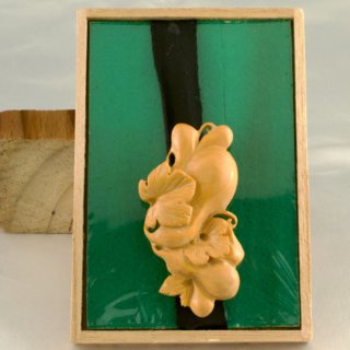 Alternative view of 帯留（おびど）め 本つげ細工 別府名産 5g 未使用品