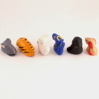 Alternative view of 中国骨董 恵山泥人 天錫市恵山泥人研究所 HUISHAN CLAY FIGURINES 6点セット