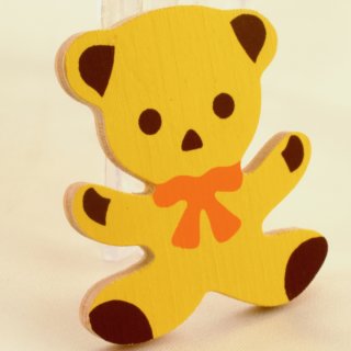 Alternative view of 西ドイツ メルテンスクンスト（MERTENS KUNST） 木のブローチ くま