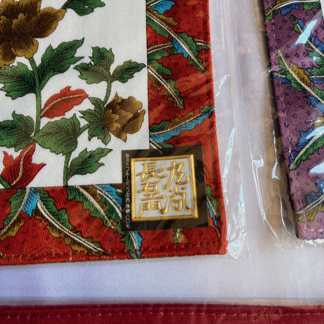 コースター 九谷長右衛門 ブルーミング中西 5枚セット 綿100% 124mm x 122mm 未使用品 - 画像 (7)