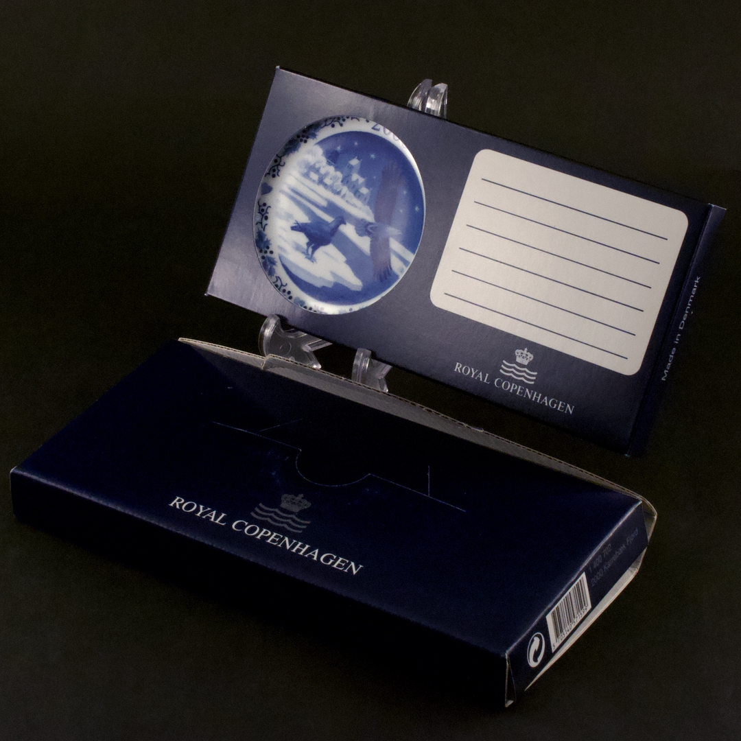 デンマーク ロイヤルコペンハーゲン(Royal Copenhagen) 飾り小皿 2000 Karreback fjord - 画像 (9)