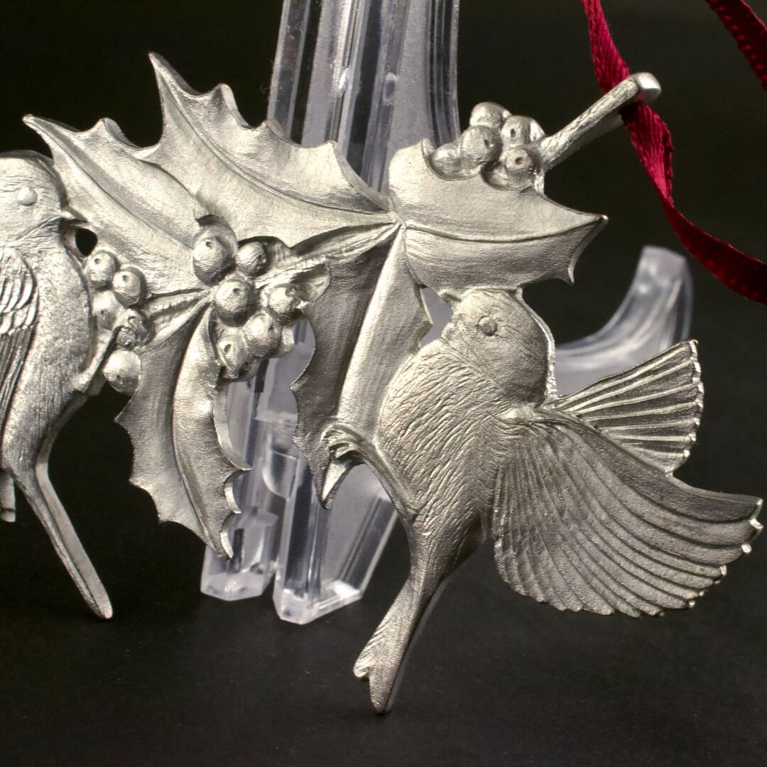 カナダ Amos Pewter シジュウカラ 錫製の飾り - 画像 (9)