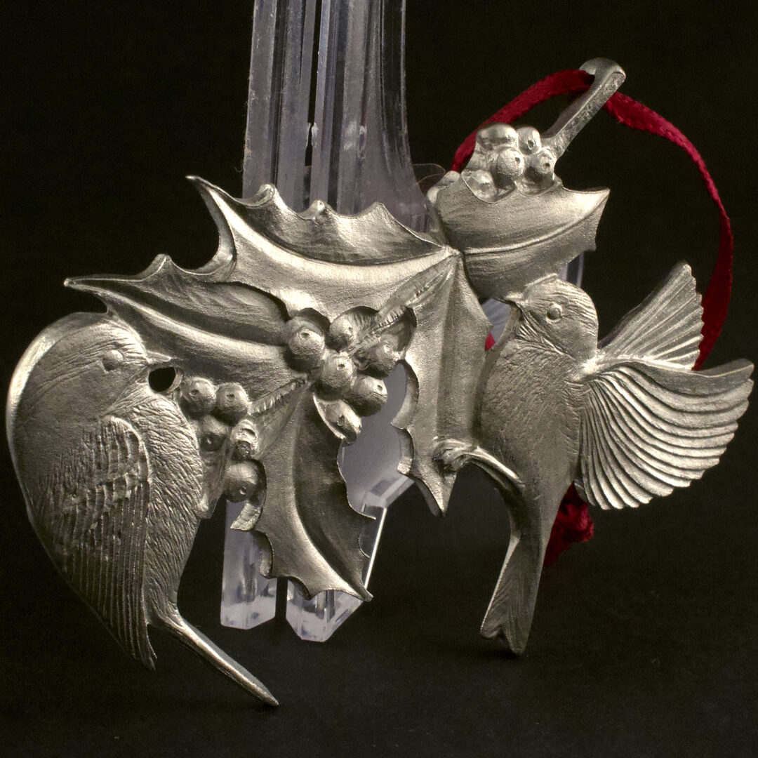 カナダ Amos Pewter シジュウカラ 錫製の飾り - 画像 (7)