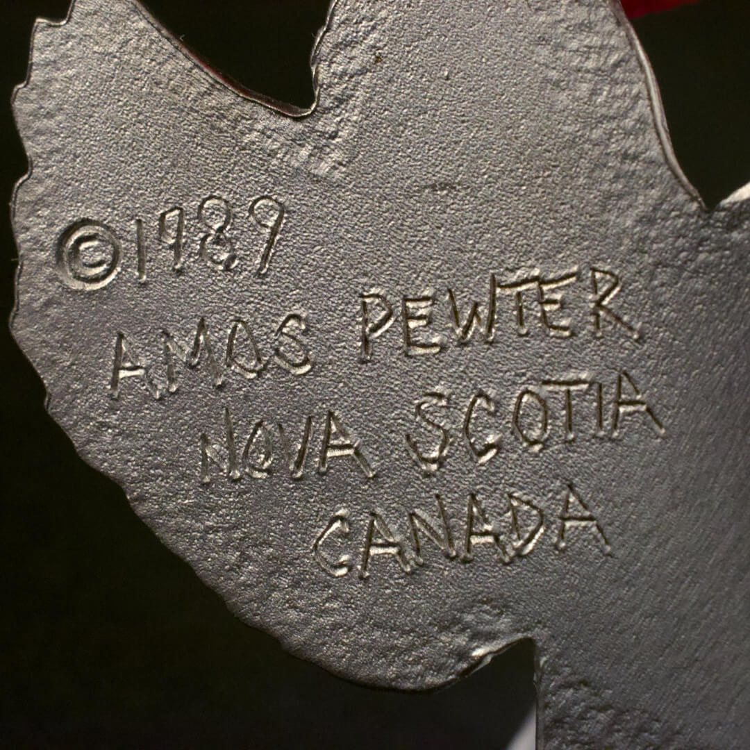 カナダ Amos Pewter シジュウカラ 錫製の飾り - 画像 (8)
