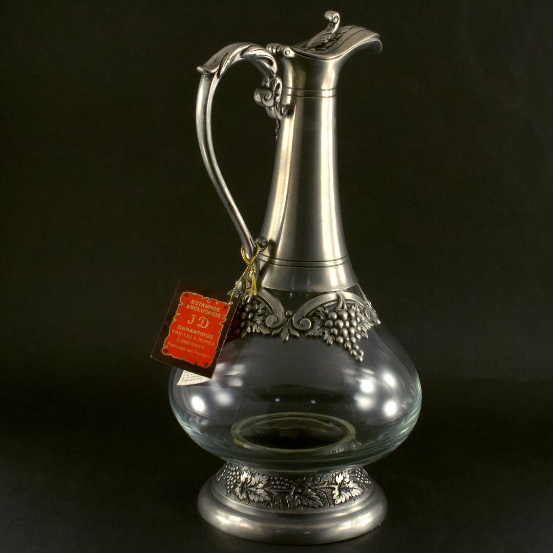 ポルトガル製 ワインデカンタ Freitas & Dores CRIACOES J.DORES ETAIN-ESTANHO-PEWTER 1279g - 画像 (4)