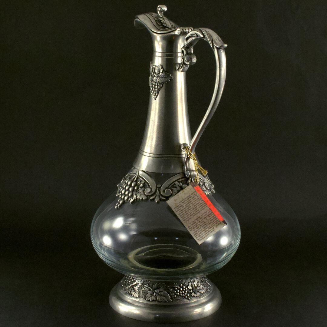 ポルトガル製 ワインデカンタ Freitas & Dores CRIACOES J.DORES ETAIN-ESTANHO-PEWTER 1279g - 画像 (3)