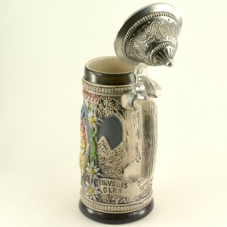 Alternative view of 西ドイツ GERZ ビアマグ 磁器 ビールジョッキ 蓋は錫94% 未使用