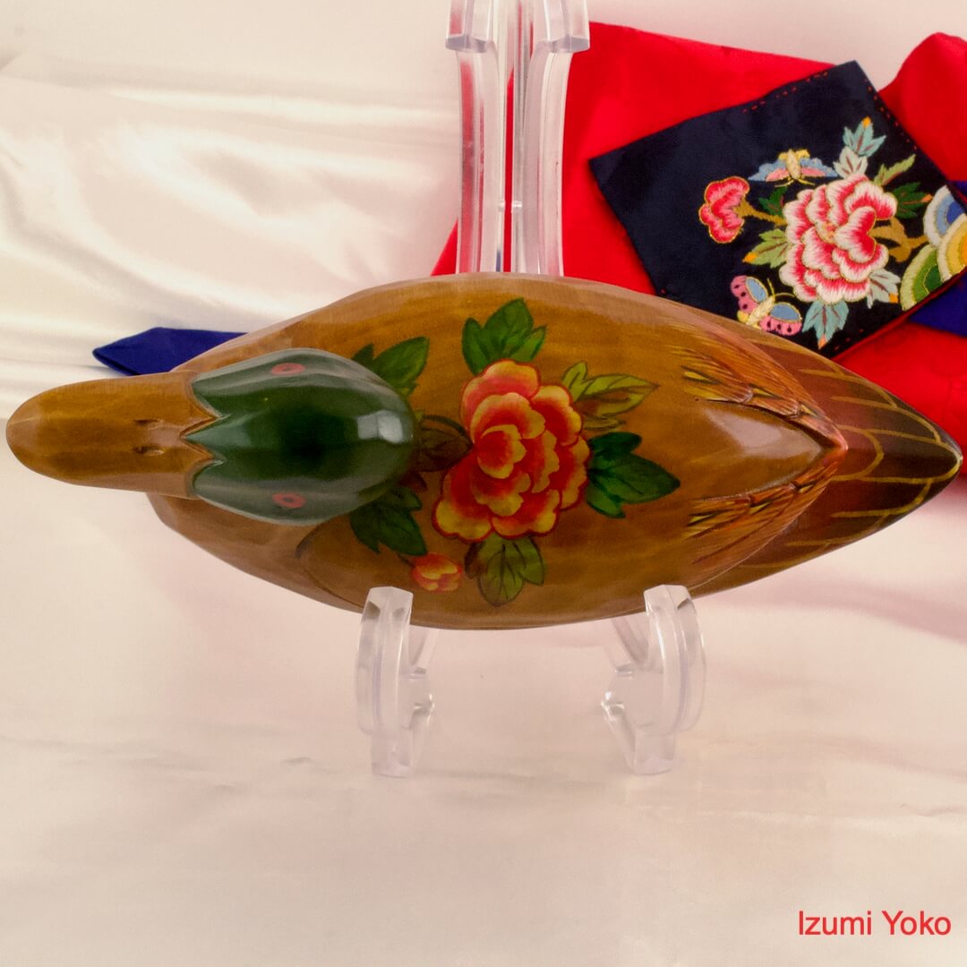 韓国 Wood Decoy 鴨 Ducks 二個セット - 画像 (8)