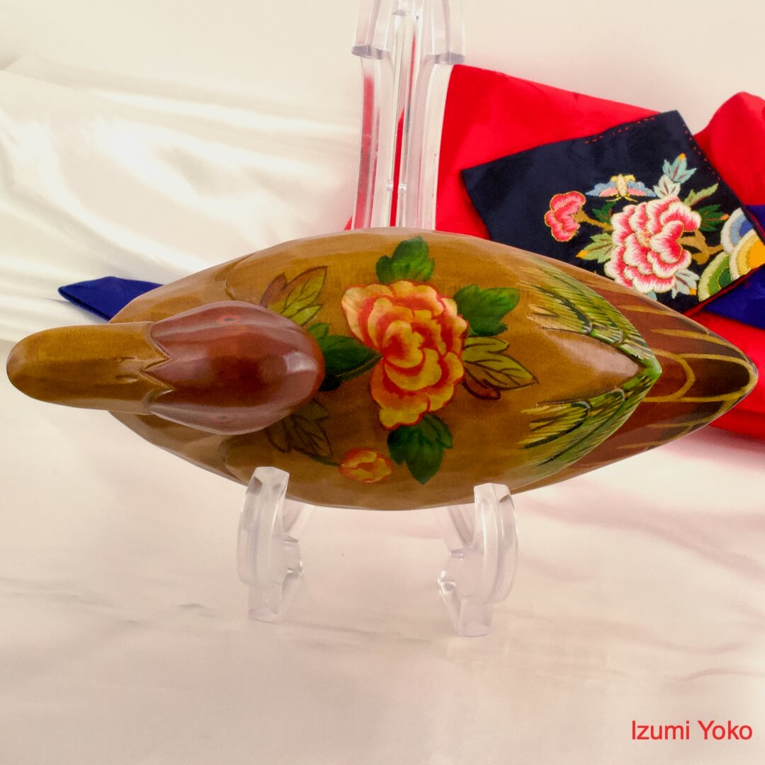 韓国 Wood Decoy 鴨 Ducks 二個セット - 画像 (9)