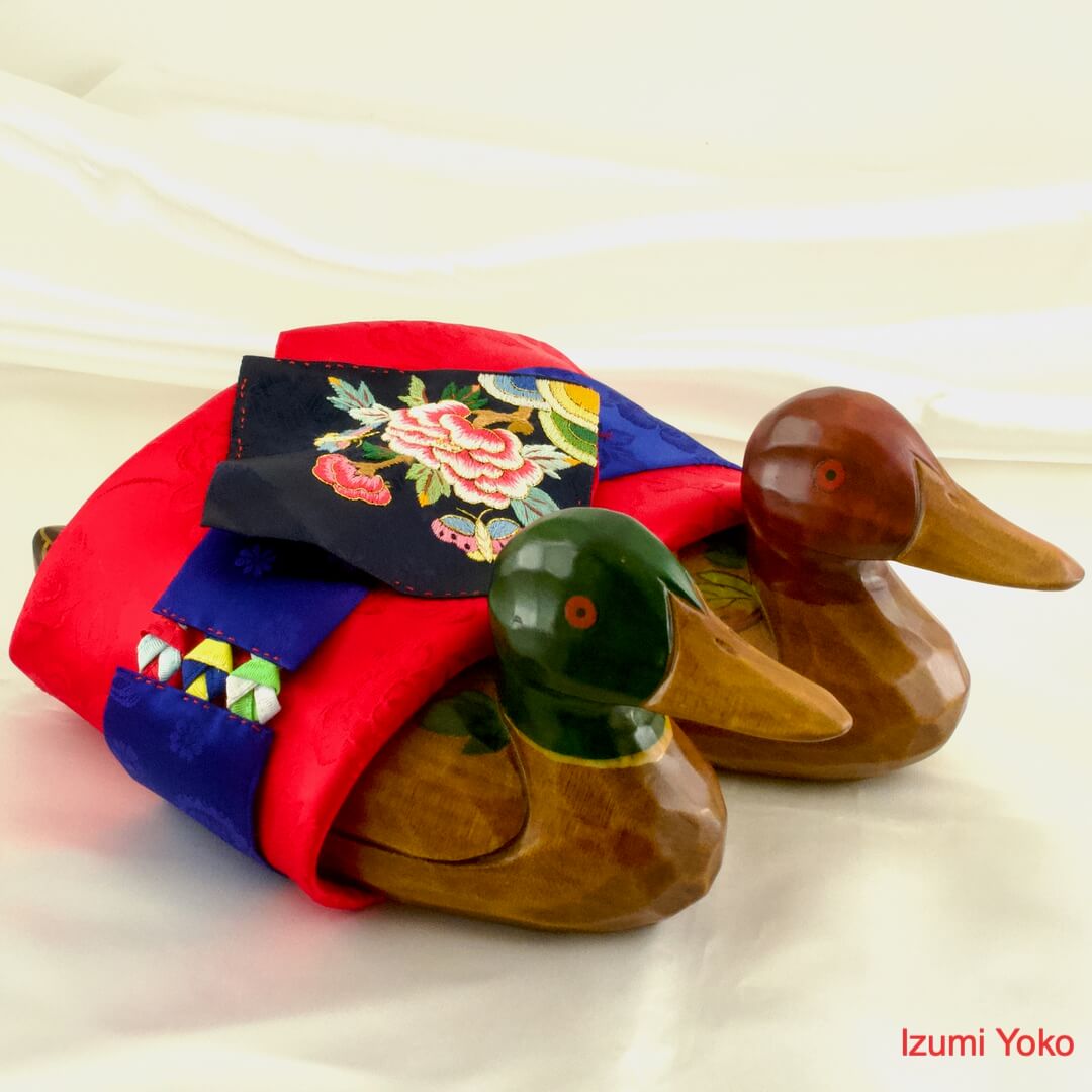 韓国 Wood Decoy 鴨 Ducks 二個セット