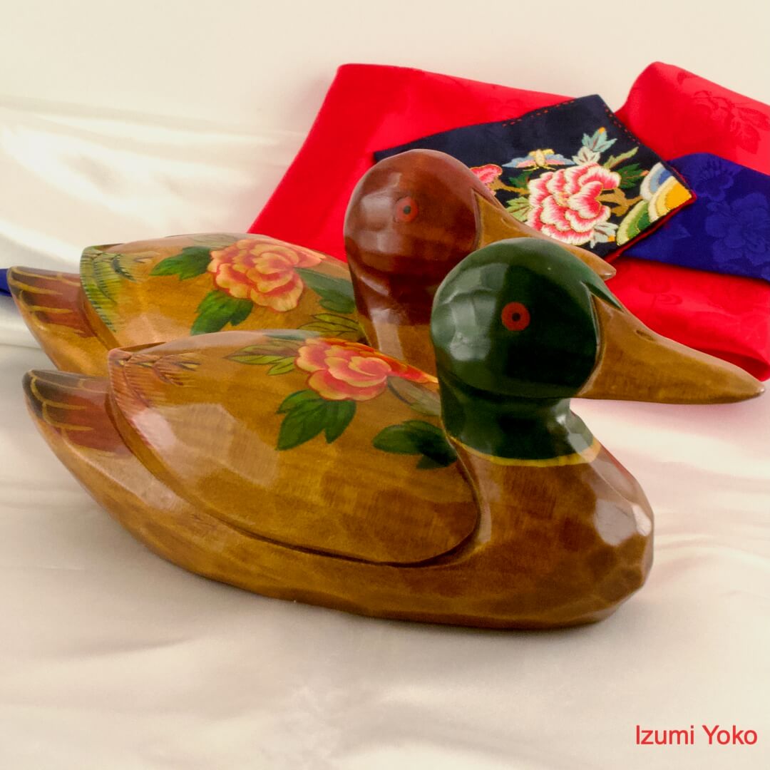 韓国 Wood Decoy 鴨 Ducks 二個セット - 画像 (4)