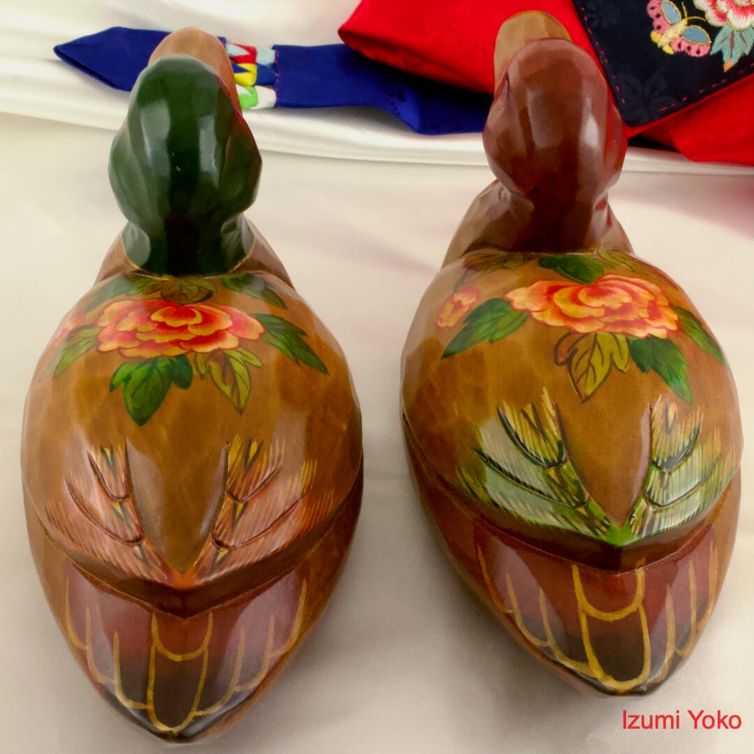 韓国 Wood Decoy 鴨 Ducks 二個セット - 画像 (5)